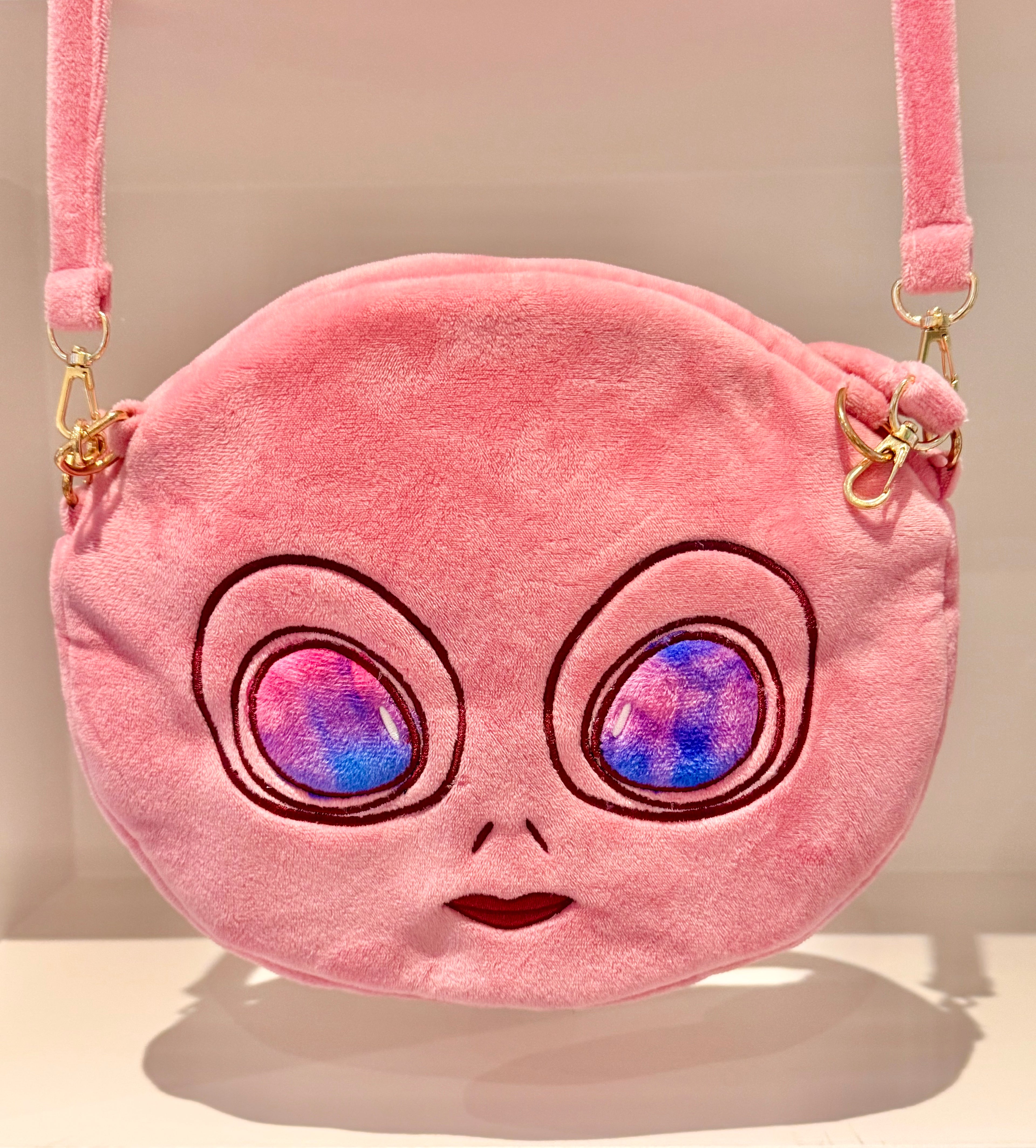 Anokhi's Face Crossbody Plush Bag