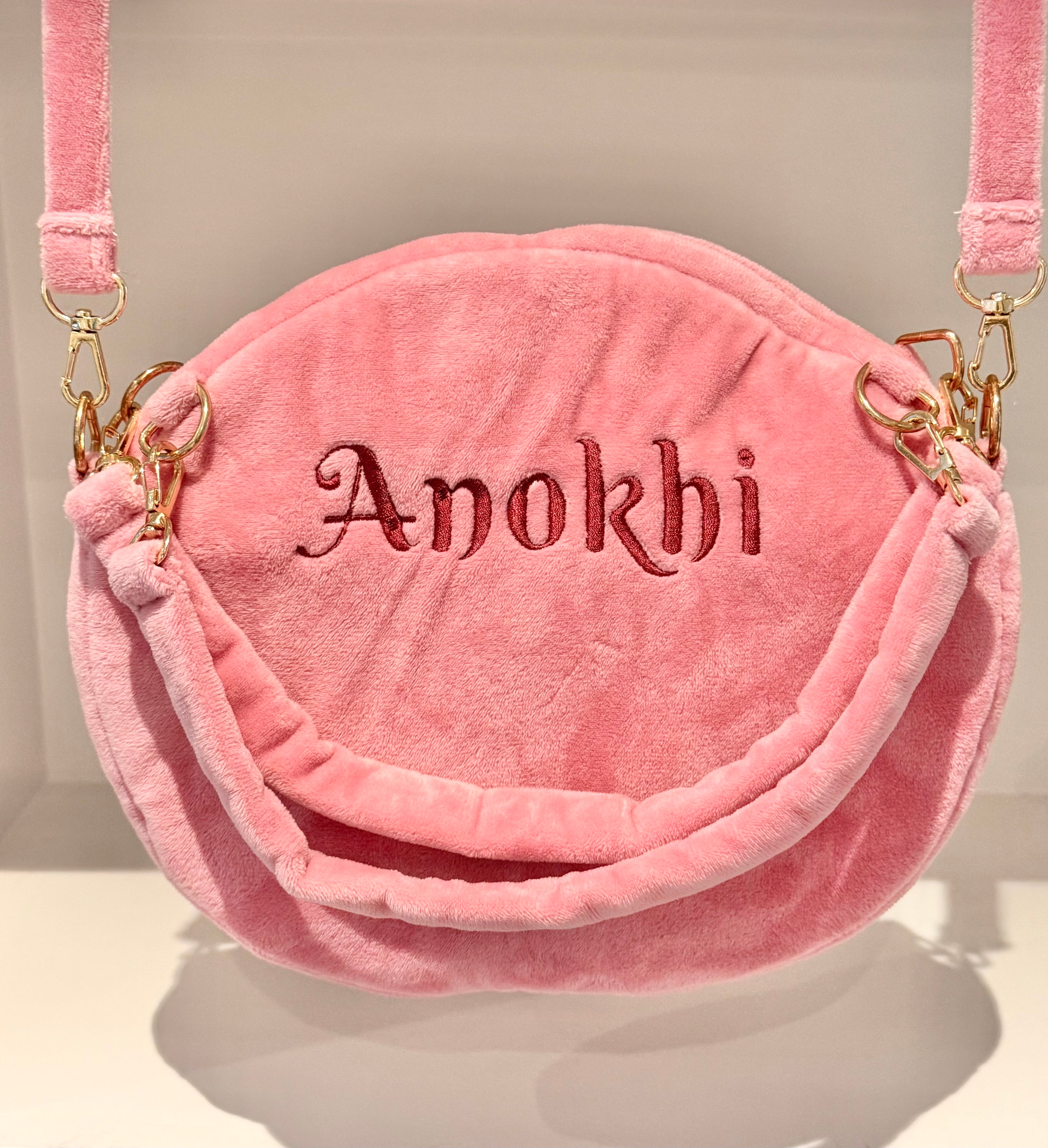 Anokhi's Face Crossbody Plush Bag
